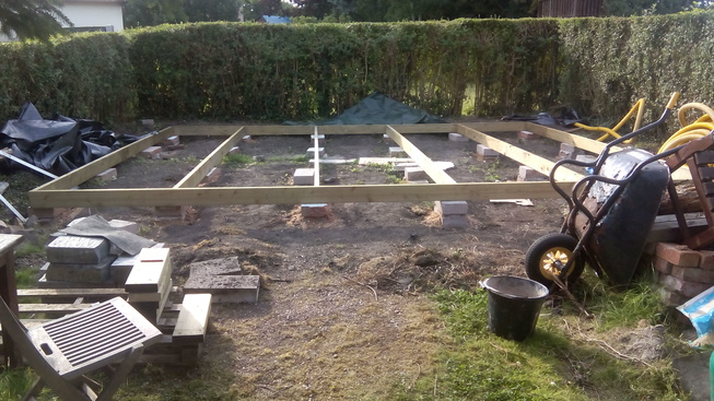 First frame joists laid